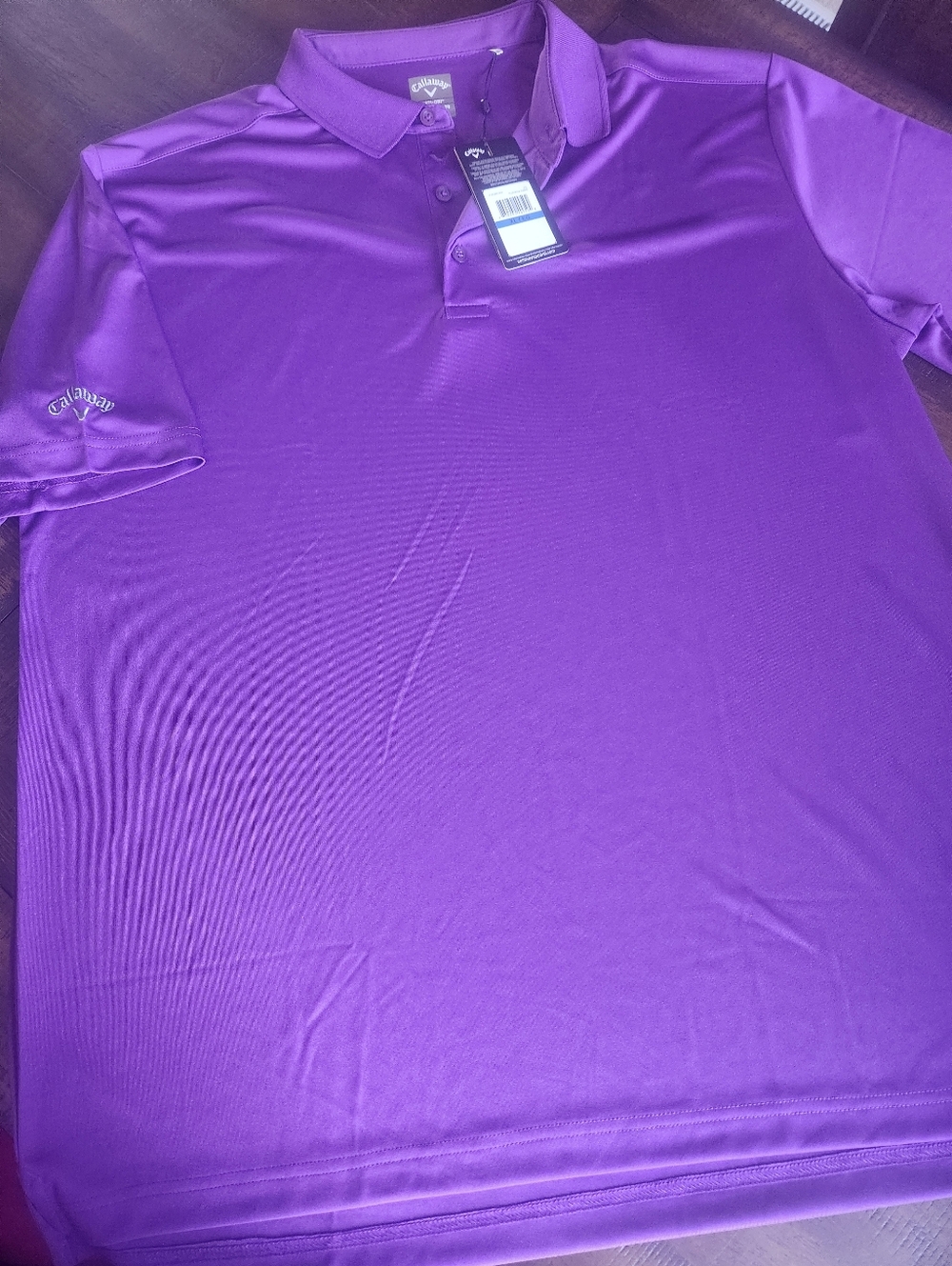 New Callaway Purple Short-Sleeve Performance Golf Polo XL